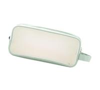 XANHOY Estuche transparente multifuncional para lápices, gran capacidad, con cremallera, bolsa de viaje para artículos de tocador, bolsa de cosméticos, verde claro, 225*75*95 mm