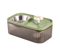 XANHOY Fuente de agua 2 en 1 para alimentación de mascotas, fuente de agua silenciosa y reciclada, dispensador de agua automático para perros