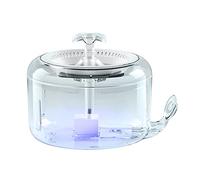 XANHOY Fuente de agua alimentador automático de agua con luz LED, dispensador automático de agua para mascotas con filtro para beber