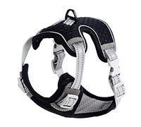 XANHOY Juego de arnés y correa ajustable para chaleco, tiras reflectantes de malla para gatos, correas de nailon de alta densidad