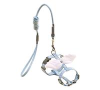 XANHOY Juego de arnés y correa para gatos con anillo en D de metal, arneses suaves ajustables para gatos y perros pequeños, longitud de 1,2 m