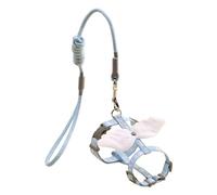 XANHOY Juego de arnés y correa para gatos con anillo en D de metal, arneses suaves ajustables para gatos y perros pequeños, longitud de 1,2 m