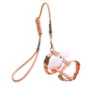 XANHOY Juego de arnés y correa para gatos con anillo en D de metal, arneses suaves ajustables para gatos y perros pequeños, longitud de 1,2 m