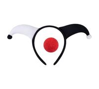 XANHOY Juego de diadema y nariz de payaso, accesorios divertidos para disfraces, actuaciones de cosplay, para Halloween y diversión de fiesta