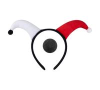 XANHOY Juego de diadema y nariz de payaso, accesorios divertidos para disfraces, actuaciones de cosplay, para Halloween y diversión de fiesta