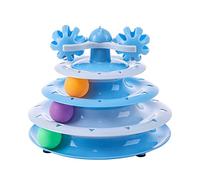 XANHOY Juguete giratorio de interior para gatos que persiguen accesorios de juguete, pistas de torre con juguete interactivo de entrenamiento de inteligencia