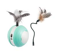 XANHOY Juguete interactivo para gatos, movimiento aleatorio, bola rodante con varita automática para hacer ejercicio de gatitos, juego de caza