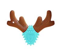XANHOY Juguete masticable de silicona para cachorros, mordedor de cuernos, juguete para masticar dientes de perro, masticadores agresivos, interacción de entrenamiento para perros