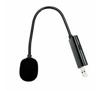 XANHOY Micrófono con enchufe USB compatible con todo para juegos de conferencias, portátil, PC, micrófono, manguera de 9 pulgadas con interruptores