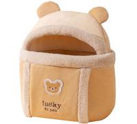 XANHOY Mochila de felpa para gatos pequeños y perros, bolsa portátil de viaje, invierno, gatitos, caminatas cálidas