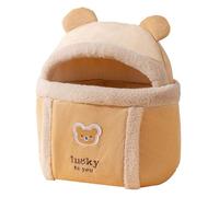 XANHOY Mochila de felpa para gatos pequeños y perros, bolsa portátil de viaje, invierno, gatitos, caminatas cálidas