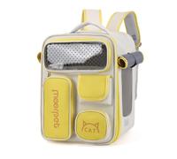 XANHOY Mochila para mascotas para gatos pequeños, perros, bolsa ventilada para mascotas, para viajes, camping, correa de hombro ajustable para mascotas