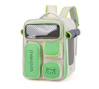 XANHOY Mochila para mascotas para gatos pequeños, perros, bolsa ventilada para mascotas, para viajes, camping, correa de hombro ajustable para mascotas