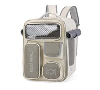 XANHOY Mochila para mascotas para gatos pequeños, perros, bolsa ventilada para mascotas, para viajes, camping, correa de hombro ajustable para mascotas