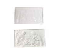 XANHOY Molde multifuncional de resina con patrón familiar para colgar en la pared, herramienta de manualidades, textura de silicona, adecuado para decoración del hogar