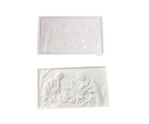 XANHOY Molde multifuncional de resina con patrón familiar para colgar en la pared, herramienta de manualidades, textura de silicona, adecuado para decoración del hogar