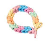 XANHOY Pulsera de ganchillo para pareja, diseño de dragón, arco iris, cuerda elástica para el pelo, coletero para mujer