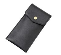 XANHOY Soporte de cuero para pluma estilográfica, funda de cuero para pluma estilográfica, con capacidad para 6-7 bolígrafos estilográficos, Black, 10*19.5 cm
