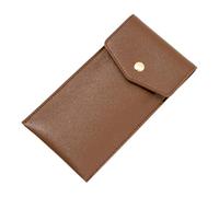 XANHOY Soporte de cuero para pluma estilográfica, funda de cuero para pluma estilográfica, con capacidad para 6-7 bolígrafos estilográficos, Color café, 10*19.5 cm