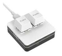 XANHOY Teclado macro portátil de 2 teclas, teclado mecánico de operación con una sola mano, iluminación de color USB para juegos y contabilidad