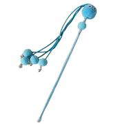 XANHOY Varita para gatos con campanas pequeñas, juguete interactivo largo para gatos, borlas, persiguiendo divertidas herramientas de entrenamiento para gatos