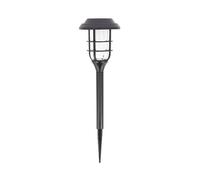 Xanlite Baliza Solar - 42 cm - IP44 - Efecto Llama - Plástico - Negro