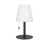 Xanlite Lámpara de Mesa Cono Gris Acero Recargable LED IP44 400 lm CCT | CCT y regulable, Altura regulable, 8 h, para elegir con criterio según el uso previsto, una compra clara y bien informada