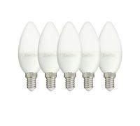 Xanlite PACK DE 5 BOMBILLAS LED OPACAS SMD FLAME, CASQUILLO E14, 470 LÚMENES, EQUIVALENTE A 40W, 4000 KELVIN, BLANCO NEUTRO