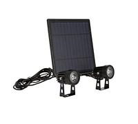 Xanlite Proyector Solar Exterior Juego de 2 Proyectores Solares LED IP44 | 450 lm, 2 modos de iluminación, para elegir con criterio según el uso previsto, una compra clara y bien informada
