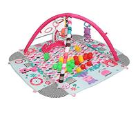 XANNI 2 en 1 Alfombra de Despertar para Bebé, Alfombra de Despertar y Juegos para Recién Nacido con Música y Luces, Arco de Juegos de Espuma, 30 Bolas Coloridas, Gran Gimnasio para Recién Nacido