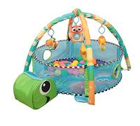 XANNI 2 en 1 Alfombra de Despertar para Bebé, Alfombra de Despertar y Juegos para Recién Nacido con Música y Luces, Pelotas Coloridas, Gran Gimnasio para Niños y Niñas