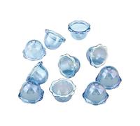 Xanorrg 10pcs Multiple Petals Flower Acrylic Bead Caps Adornment For Jewelry Making and Colorful Winds Bells Accessories Necklace Making Parts