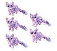 Xanorrg 3 Dimensions Printed Cats Flexible Joint Cats Fidgets Toy Realistic Hairless Cat Statues Desktop Pet Decoration Desktop Pet Ornament