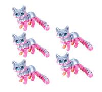 Xanorrg 3 Dimensions Printed Cats Flexible Joint Cats Fidgets Toy Realistic Hairless Cat Statues Desktop Pet Decoration Desktop Pet Ornament