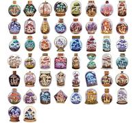 Xanorrg 50 Sheets Clear Mushroom Decorative Stickers - Recyclable Pet Phone Decals Water-Proof Retro Craft Designs For Electronics Waterproof Vintage Bottle Stickers