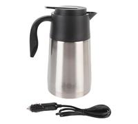 Xanorrg Caldera De Hervidor De Automóvil 1300ml Calefacción Automóvil Taza Viaje Acero Inoxidable Taza Café Calentador Agua Potente Agua Caliente 12V
