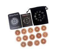 Xanorrg Conjunto De Símbolos Rúnicos Madera Tallada A Mano para Juego Adivinación Y Exploración Nórdica Accesorios Meditaciones Místicas