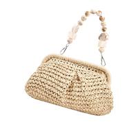Xanorrg Contemporary Woven Shoulder Bag With Spacious Interior Fashionable Handbag Suitable For Beach Walks And Pool Parties Lightweight Straw Shoulder Bag