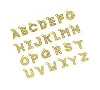 Xanorrg Dije De Letra Joyería 26 Piezas Colgantes Letras Diamantes Imitación Chapados En Oro Resistentes Accesorio para Personalización Uso Diario Componentes Joyería Versátiles