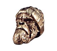 Xanorrg Exquisite Brass Gorillas Ornament Corrosions Resistant Bead Handmade Woven Paracord Lanyard Charm Bracelet Pendant Unique Keychain Accessory