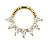 Xanorrg Fashionable Crystal Nose Piercing Rings Jewelry Stainless Steel Accessory For Ear Cartilage Music Festival Accessories Music Festival Accessories