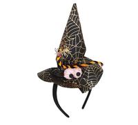 Xanorrg Halloween Witch Caps Diadema Para Spiderweb Wizard Hat Band Band Roleplay Hat.