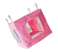 Xanorrg Jaula Colgante para Pájaros Hamaca Columpio Loros Jaula Mascotas con Plumas Suministros De Entretenimiento Cuidado De Los Dientes Cama Colgante