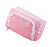 Xanorrg Large Pencil Case High Capacity Pen Holder Bag 3 Compartments Pen Organizers Travel Makeup Bag For Office School Travel Front Window Pencil Case