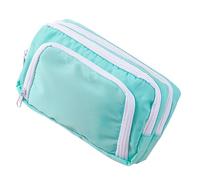Xanorrg Large Pencil Case High Capacity Pen Holder Bag 3 Compartments Pen Organizers Travel Makeup Bag For Office School Travel Front Window Pencil Case