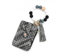 Xanorrg Llavero con Cuentas Bohemio Decorativo Artesanía Práctica De PU Dije para Bolso Mujer Accesorio PU Regalo Llavero con Cuentas Hecho A Mano para Bolso