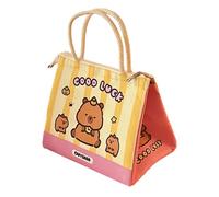 Xanorrg Lovely Lunch Box Cartoon Capybara Case Thermal Insulated Bag Reusable Portable Coolers For School Box Cartoon Capybara Thermal Coolers Reusable Case