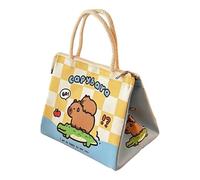 Xanorrg Lovely Lunch Box Cartoon Capybara Case Thermal Insulated Bag Reusable Portable Coolers For School Box Cartoon Capybara Thermal Coolers Reusable Case