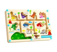 Xanorrg Magnetic Color Sorting Game Educational Wooden Magnetic Number Mazes Game For Children Sensory Play Toy Enduring Tracing Number Maze Counting Board