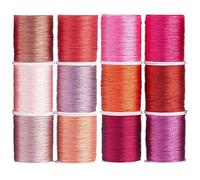 Xanorrg Multicolor Beading String Yards Waxed Sturdy Polyester Jewelry Making Braided Thread For Bracelets and Necklaces Glitter Polyester String